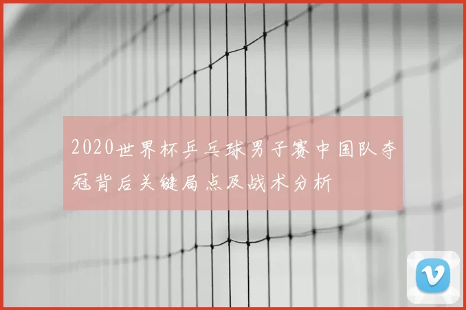2020世界杯乒乓球男子赛中国队夺冠背后关键局点及战术分析